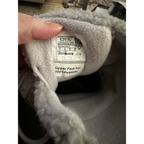 NEW SPERRY Grey Faux Fur Lined Winter Duck Boots Size 9 - Picture 6 of 8
